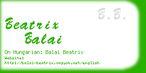 beatrix balai business card